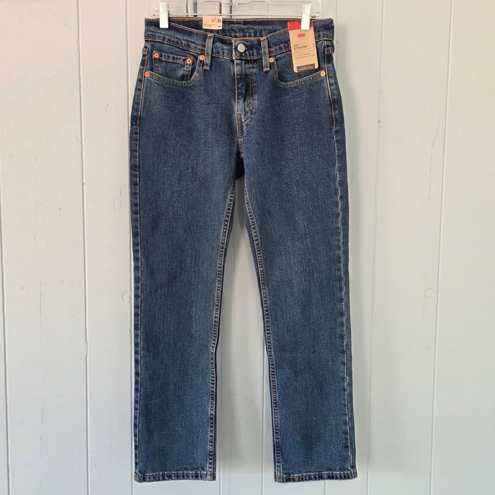 Levis 514 Straight Stretch Mens Jeans 29x30 Medium Wash Denim 005140831